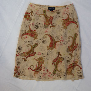 Ann Taylor Womens Skirt SZ 4 100% SILK